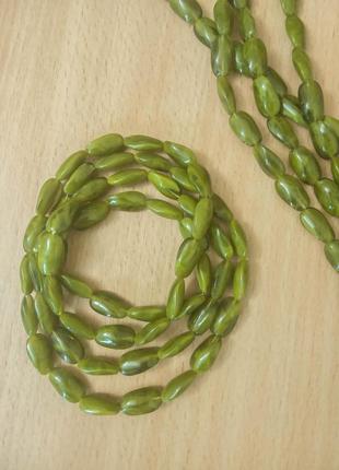 Комплект біжутерії oriflame зелене намисто сережки браслет буси кульчики набір прикрас на весну літо5 фото