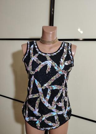 L'altra moda роскошная шелковая блуза  с вышивкой и пайетками eur 383 фото