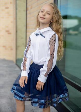 Шкільна блузка для дівчаток