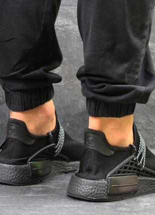 Мужские кроссовки adidas nmd human race сеточкач черные4 фото