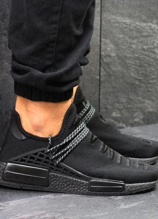 Мужские кроссовки adidas nmd human race сеточкач черные3 фото