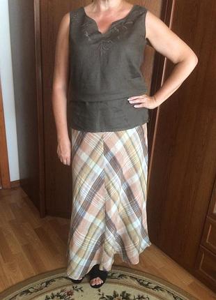 Довга спідниця з льону і до неї топ
