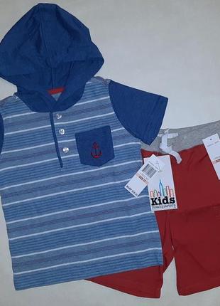 Костюм 2ка шорты футболка kids heardquarters на мальчика 2 года
