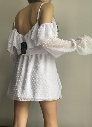 Легкое летнее белое платье 3