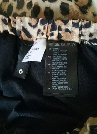 Красивая юбка из шифона принт леопард на подкладке.5 фото