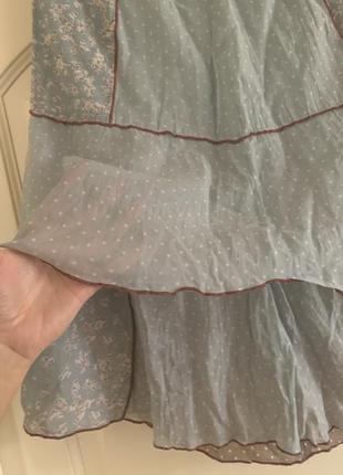 Невесомая юбка котон шёлк италия3 фото