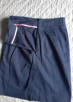 Юбка миди синяя школьная форма одежда 3