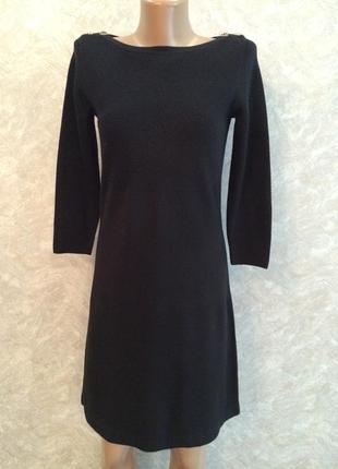 Платье черное вязаное f&f