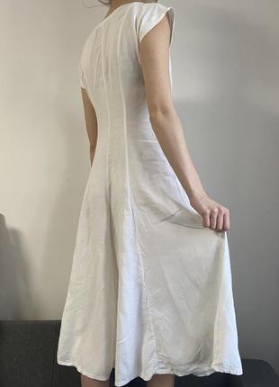 Белое платье сарафан миди3 фото