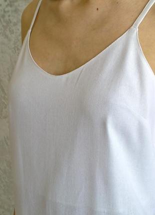 Белый сарафан с открытой спинкой из натурального льна, льняной летний сарафан6 фото