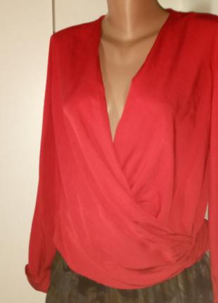 Блуза mango на запах 100% віскоза 44,46 рр