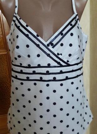 "george".красивый топ в горошек. 100% cotton.