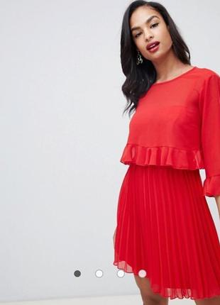 Невероятное красное платье плиссе asos4 фото