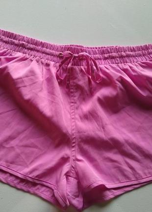Пляжные лёгкие шорты шортики розовые размер 10 m летние тонкие4 фото