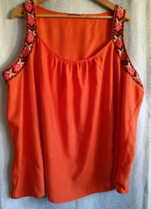 100% вискоза, штапель женская летняя пляжная туника с вышивкой. пен ап