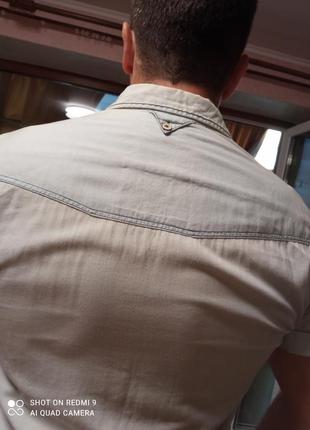 Рубашка мужская,джинсовая.2 фото