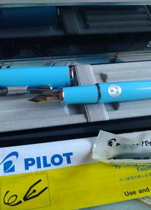 Pilot prera fine-nib soft blue body fountain pen (fpr-3sr-sl-f) ручка перьевая голубая коллекционная1 фото