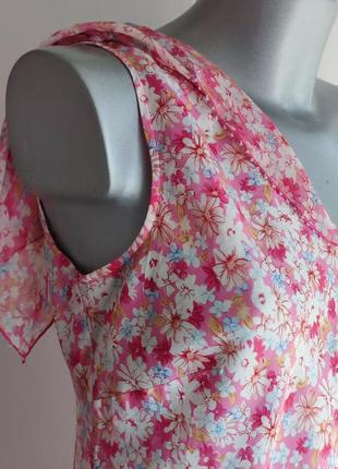 Шелковая блуза laura ashley с цветочным принтом.5 фото