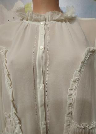 Роскошная шифоновая блуза в викторианском стиле. батал 18 р.8 фото