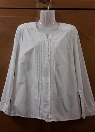 Laura ashley блуза рубашка 100% хлопок р.l  этно стиль