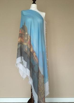 Шелковый батистовый платок шарф палантин италия