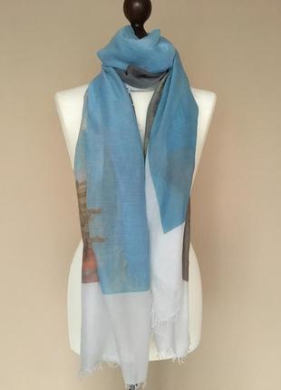 Шелковый батистовый платок шарф палантин италия