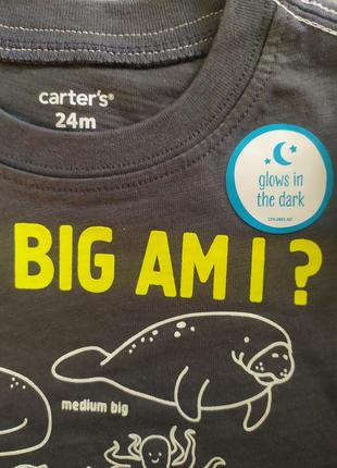 Новая футболка carter's 24 мес светится в темноте2 фото