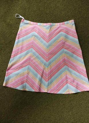 Спідниця котон легка різнобарвна міні