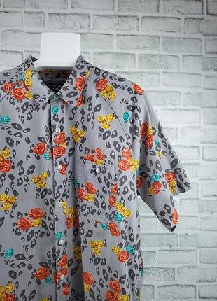 Гавайская рубашка с коротким рукавом,topman