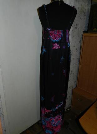 Трикотажное,яркое,длинное-в пол платье-сарафан,бохо3 фото