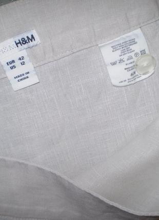 Женская длинная льняная юбка h&amp;m xl 50р. лен3 фото