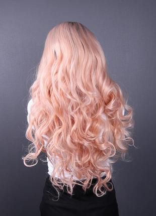 Пастельный парик zadira женский длинный с кудрями на сетке с омбре из термоволос
