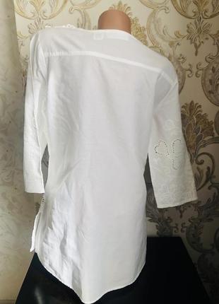 Блуза блузка біла туніка пляжна вибита вишита прошва6 фото