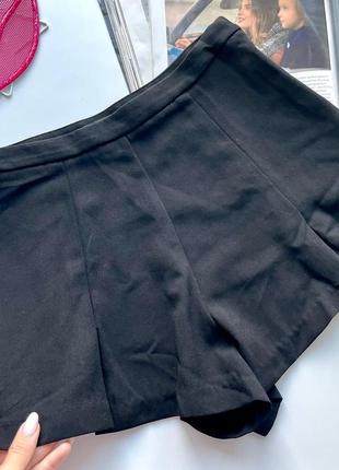 🩳крутая чёрная юбка-шорты/чёрные шорты с имитацией юбки/чёрные короткие шорты🩳3 фото