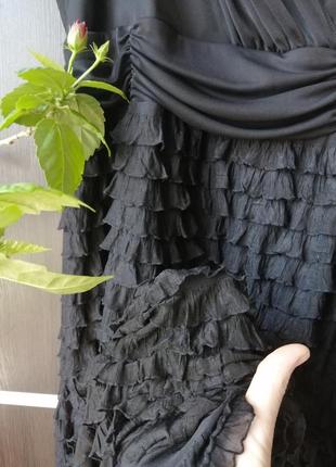 Шикарное,оригинальное чёрное, лёгкое супер платье сукня с поясом. glamorosa5 фото