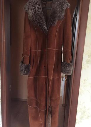 Дублёнка натур.длинная м-l