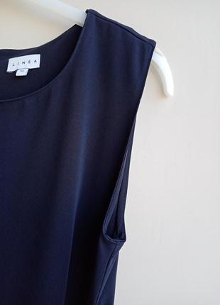 Класичне темно-темно синє плаття до чорного з широким поясом .5 фото