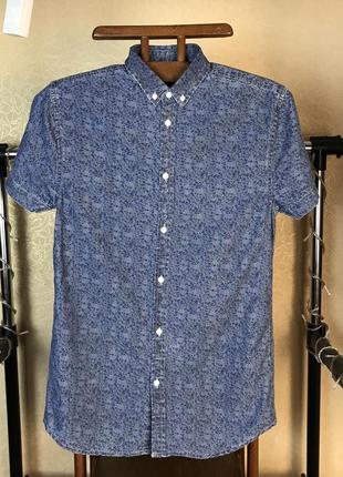 Сорочка в квітковий принт з коротким рукавом від cedarwood state vn3