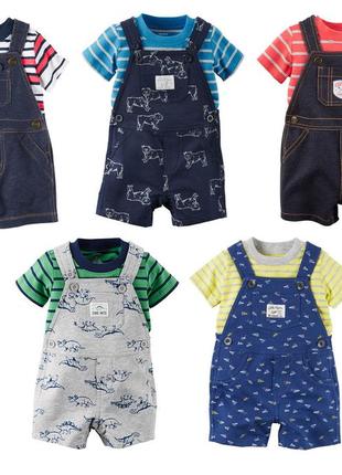Комплект - комбинезон и футболка carters для мальчика