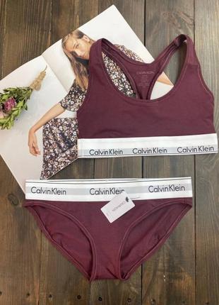 Бордовый комплект от calvin klein