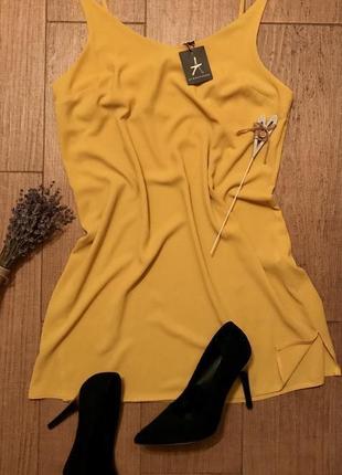 Легке літнє плаття atmosphere гірчичного кольору.