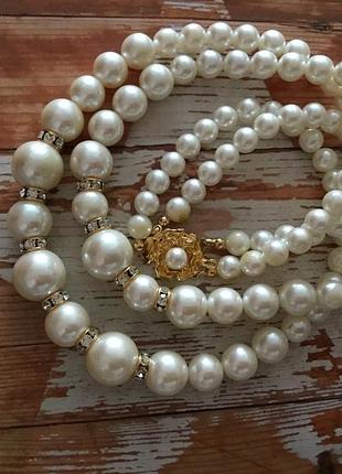 Намисто-кольє колір білий