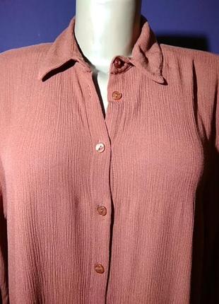 Платье-рубашка терракотового цвета английского премиум бренда apricot2 фото