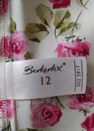 Легке літнє плаття міді принт квіти berkertex6 фото
