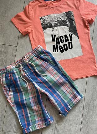 Шорти некст 5-6 років в клітку
