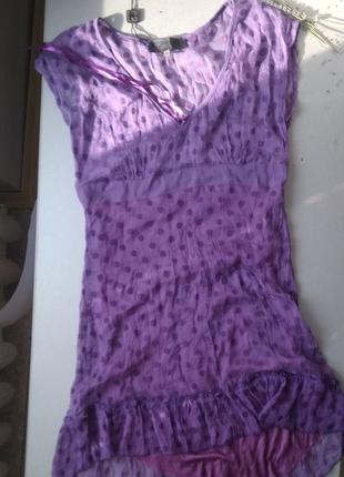 Плаття літнє, шовк, шифон, міні, з біркою, італія 5