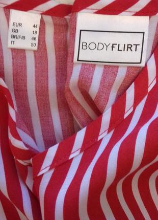 Body flirt / 100% вискоза тонкая блузка в полоску / блуза натуральная8 фото