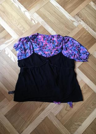 Батал большой размер легкая летняя блуза блузка блузочка футболка2 фото