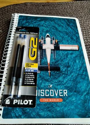 Pilot g2 limited metallic body gel pen 0.7 mm gold body ручка гелева + два стрижня + блокнот8 фото