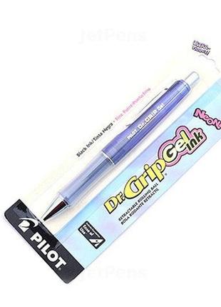 Pilot dr. grip gel pen - 0.7 mm ultraviolet body black ink ручка гелева + два стрижня+ блокнот